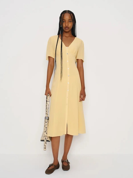 Reformation Dresses & Skirts - NWOT Reformation Lise Dress Yellow - Size 8